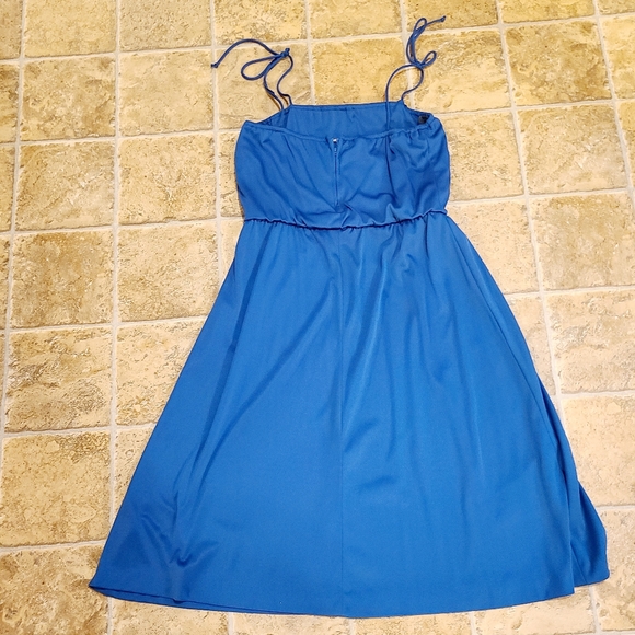 Vintage 70s Dress with Sheer Kimono Chiffon Wrap Floral - Picture 9 of 11